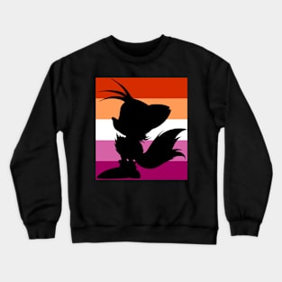 Lesbian Pride Furry Fox Silhouette Crewneck Sweatshirt